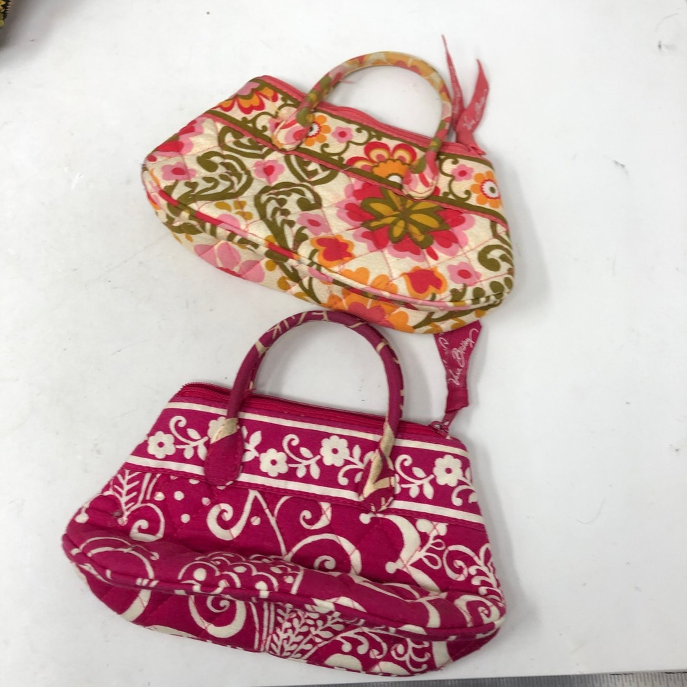 Vera Bradley Bag Lot 7 Quilted Tote Cosmetic Mini Clasp Floral Paisley Multi - Picture 13 of 15